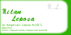 milan leposa business card